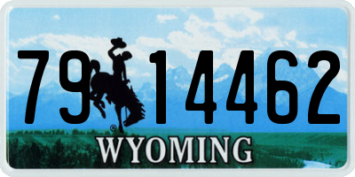 WY license plate 7914462