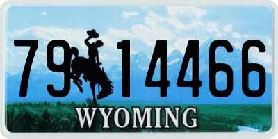 WY license plate 7914466