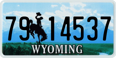 WY license plate 7914537