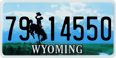 WY license plate 7914550