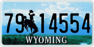WY license plate 7914554