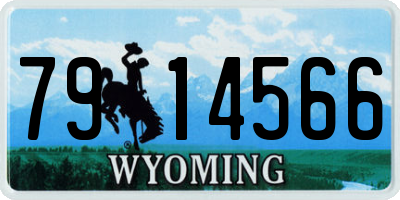 WY license plate 7914566