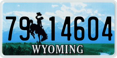 WY license plate 7914604