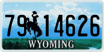 WY license plate 7914626
