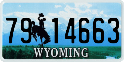 WY license plate 7914663