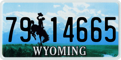 WY license plate 7914665