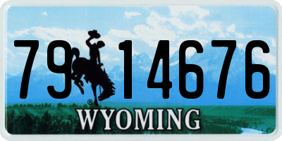 WY license plate 7914676