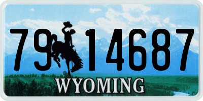 WY license plate 7914687