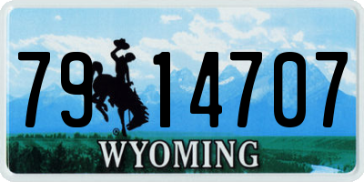 WY license plate 7914707