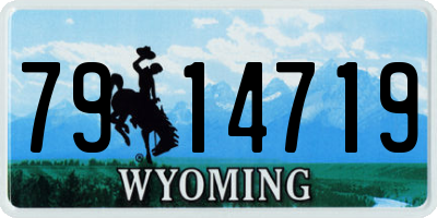 WY license plate 7914719