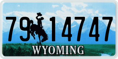 WY license plate 7914747