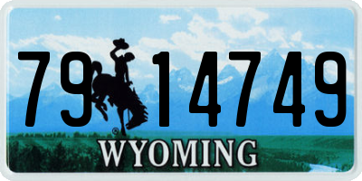 WY license plate 7914749
