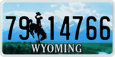 WY license plate 7914766