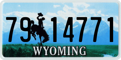 WY license plate 7914771