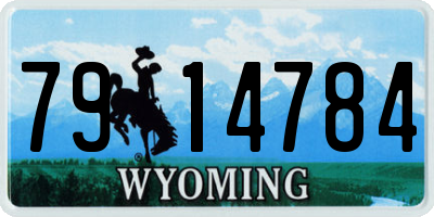 WY license plate 7914784