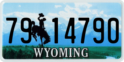 WY license plate 7914790
