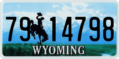 WY license plate 7914798