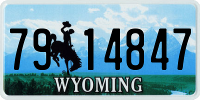 WY license plate 7914847