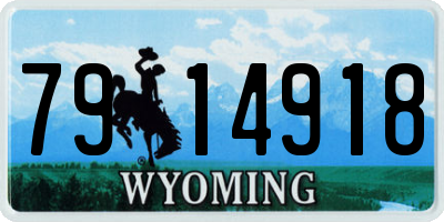 WY license plate 7914918