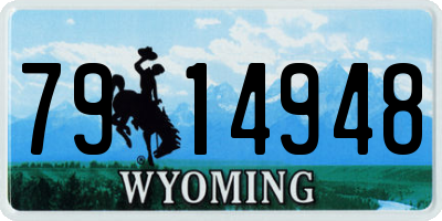 WY license plate 7914948