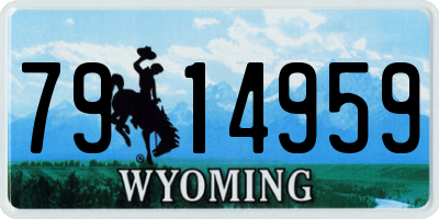 WY license plate 7914959