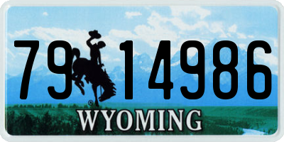 WY license plate 7914986