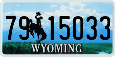 WY license plate 7915033