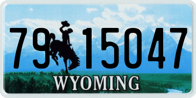 WY license plate 7915047