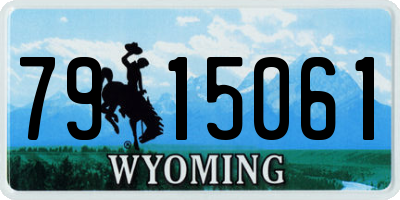 WY license plate 7915061