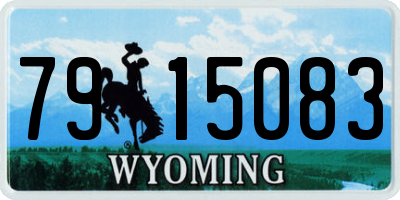 WY license plate 7915083