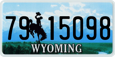 WY license plate 7915098