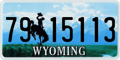 WY license plate 7915113