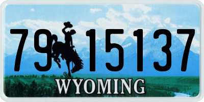 WY license plate 7915137