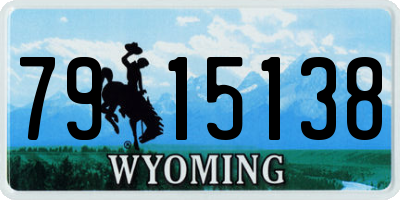 WY license plate 7915138