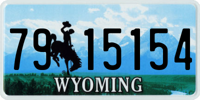 WY license plate 7915154