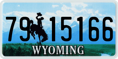 WY license plate 7915166