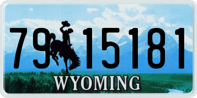 WY license plate 7915181