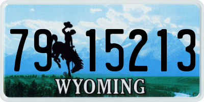 WY license plate 7915213