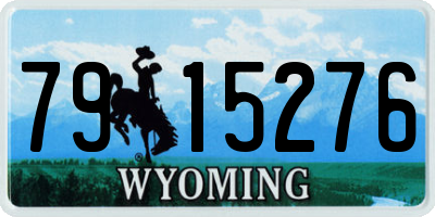 WY license plate 7915276
