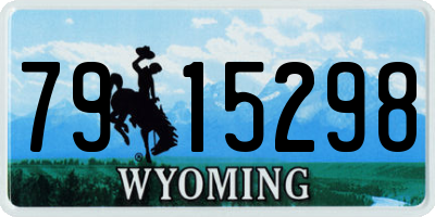 WY license plate 7915298