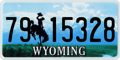 WY license plate 7915328