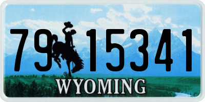WY license plate 7915341