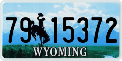 WY license plate 7915372
