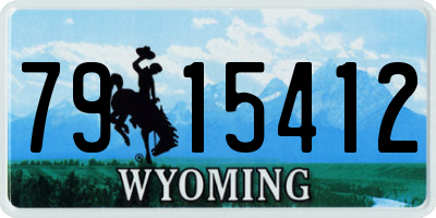 WY license plate 7915412