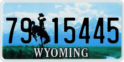 WY license plate 7915445