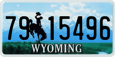 WY license plate 7915496