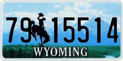 WY license plate 7915514
