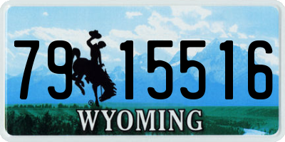 WY license plate 7915516
