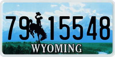 WY license plate 7915548