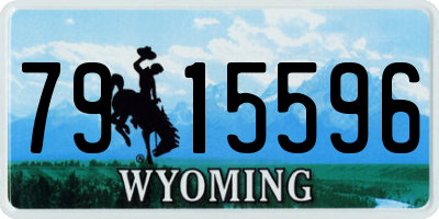 WY license plate 7915596